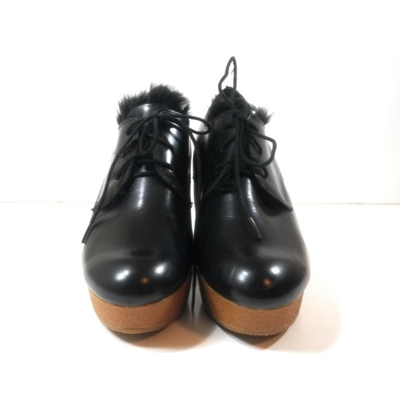 3.1 Phillip Lim Women Black Leather High Wedges La - Picture 5 of 11